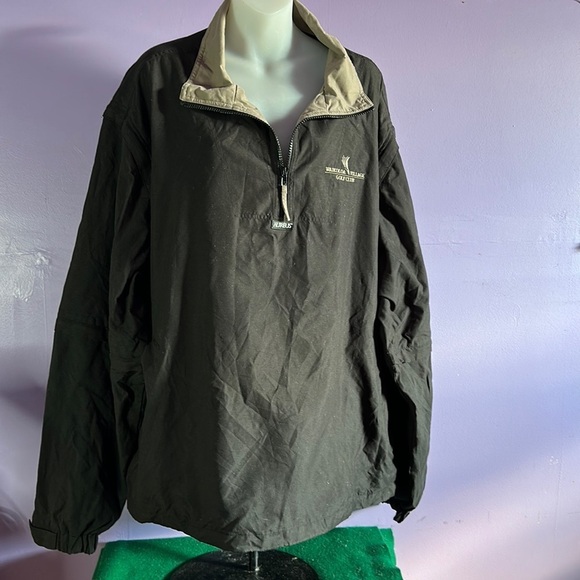 Aures Waikiki’s Golf Club Black Beige Half Zip Pullover Size XL Long Sleeve - Picture 1 of 4